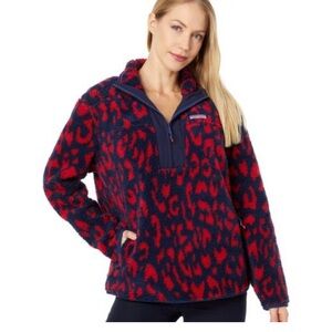 Vineyard Vines Red Leopard Pullover